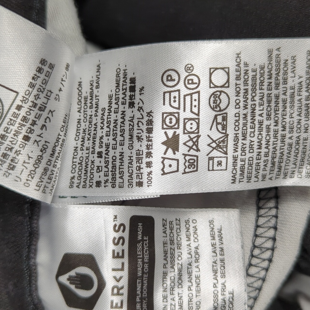 Levi's 514 Straight Fit Black Wash Mens Jeans Size 36 - Picture 7 of 8